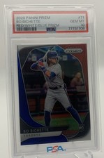2020 Panini Prizm Bo Bichette Red/White/Blue Prizm RC 71 PSA 10 NY Mets