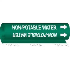 Brady 5843-Ii Pipe Marker, Non-Potable Water,  5843-Ii