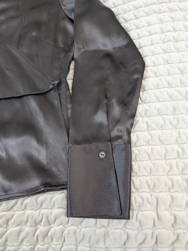 Vintage Bloomingdale's 100% Silk Black Women's Size 14 Tie/Wrap Blouse Beautiful, Size 14, $42 - Photo 7