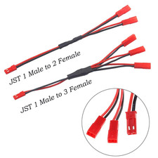 6PCS JST Plug Splitter JST Male Female Y Cable JST Y Parallel Adapter Harness...