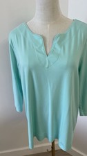 NWOT L.L. Bean Women s  3/4 Sleeve Split- Nec...