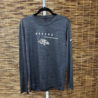 Nike Baltimore Ravens NFL On Field Dri-FIT Long Sleeve Shirt Men s M Gray