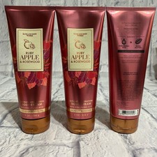 3 Bath  Body Works Ruby Apple  Rosewood Ultimate Hydration Body Cream 8 OZ