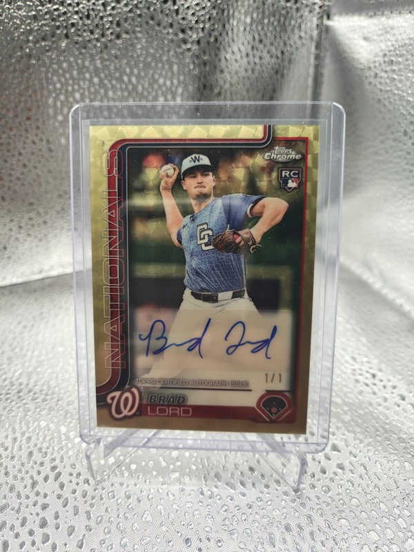 2025 Topps Chrome Update Brad Lord 1/1 Superfractor Auto RC Washington Nationals