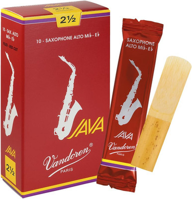 SR2625R Alto Sax JAVA Red Reeds Strength 2.5; Box of 10