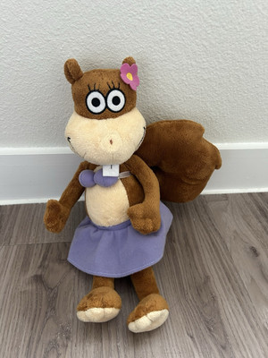 SpongeBob 2010 Sandy Cheeks Plush Animal 13  Nickelodeon (NO NOSE SEE PICS!!!)