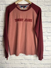 Vtg Tommy Hilfiger Jeans Long Sleeve Shirt Spell Out Sz XL Tommy Jeans