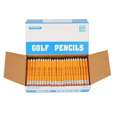 Rarlan Golf Pencils with Erasers, 2 HB, 1 Count (Pack of 200), RM 