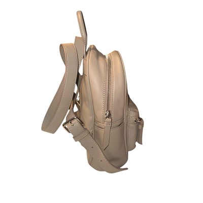 dkny brown mini backpack DKNY taupe leather small backpack bag