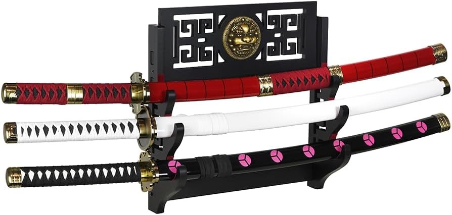 Logest Wall Mount Sword Holder - 4 Tier Options Available - Crafted Black 