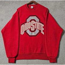 Vintage Ohio State Buckeyes Crewneck Sweatshirt Men's Size Large Red 90s Jerzees
