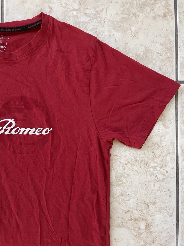 Camiseta Alfa Romeo Motorsports Manga Corta Roja XL Carreras Coche Auto Pista Run Top Foto 4 de 4