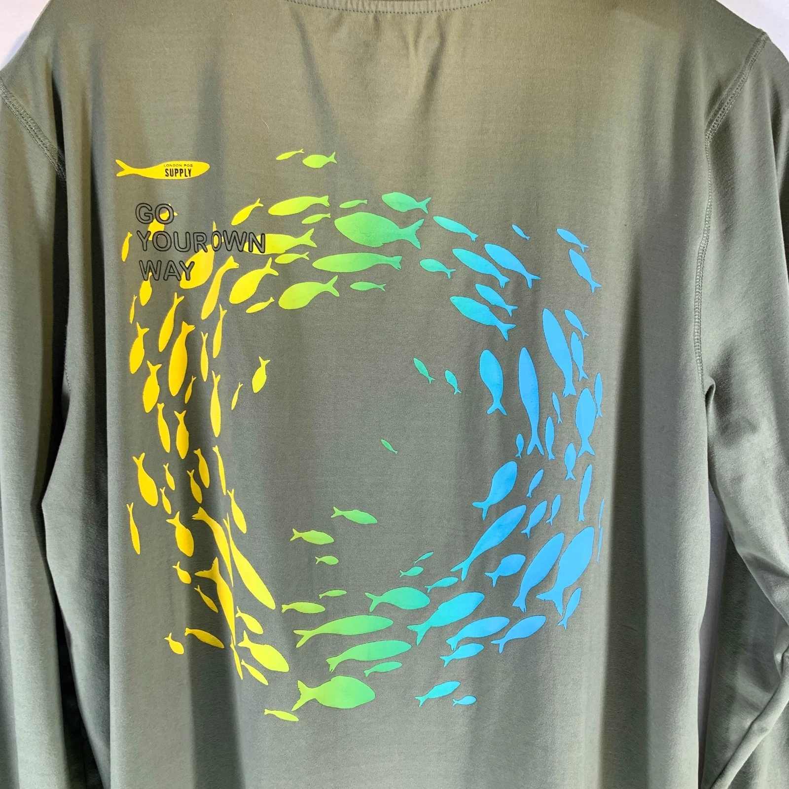 London Fog Supply Long Sleeve Soft T Shirt Size XXL Go Your Own Way