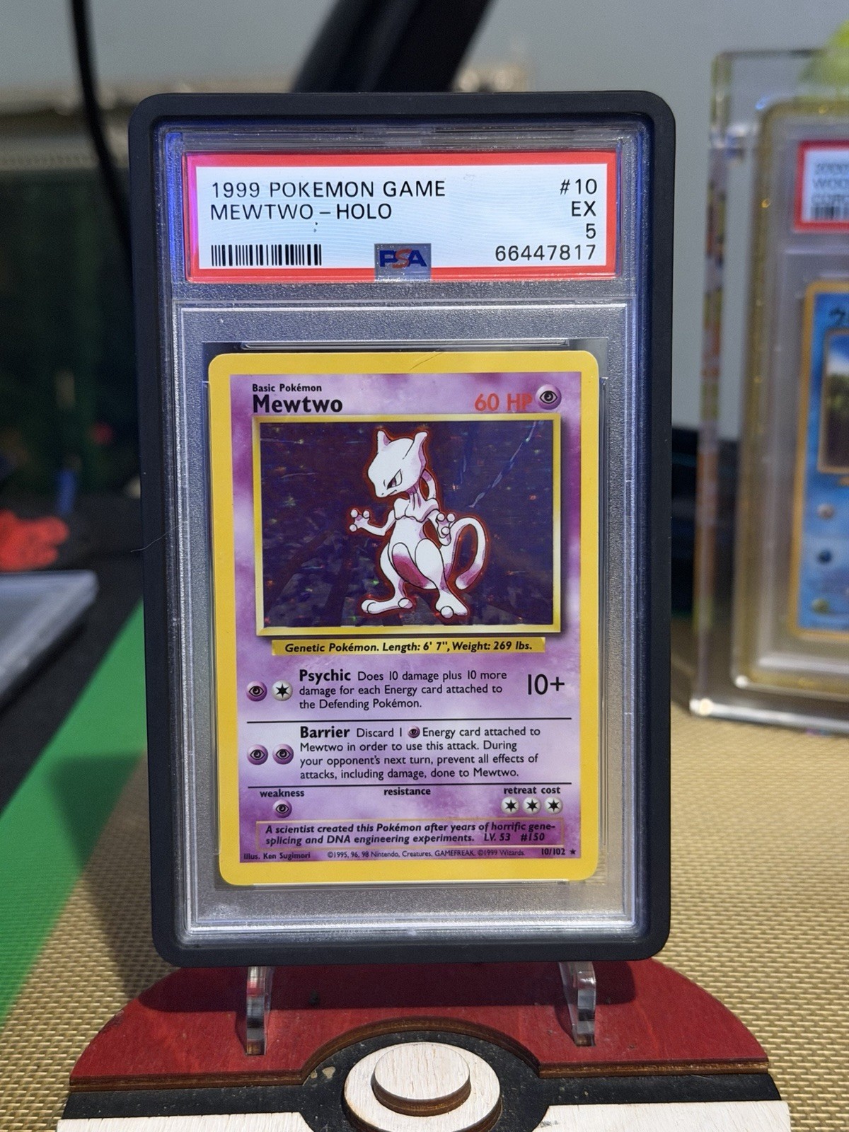 1999 Pokémon Base Set Mewtwo Holo #10/102 – PSA 5 EX