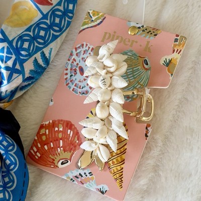 Euro Summer Coastal Scarf Set + Piper K Shell Hair Clip  display picture 2
