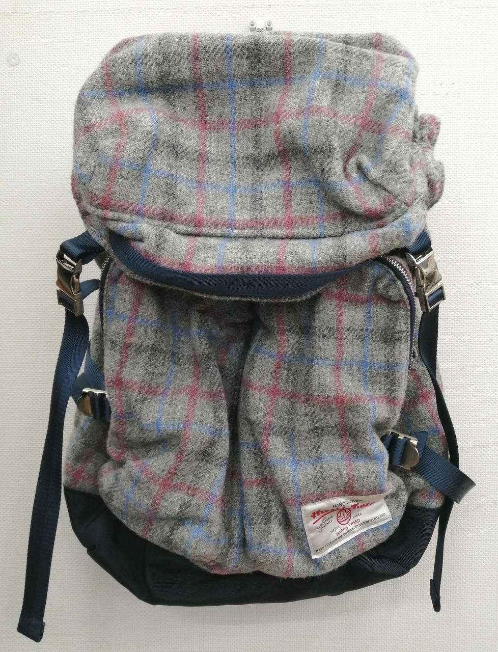 Backpack Model GRY Check Pattern CIAOPANIC HARRIS… - image 1