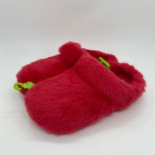 Crocs Classic Cozzzy Luxe Slipper Fuzzy Slip On Warm Solid Pink Size 9 Womens