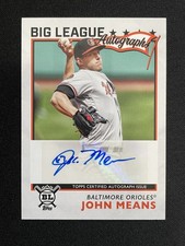 2020 Topps Big League Autographs - John Means #BLA-JM Baltimore Orioles