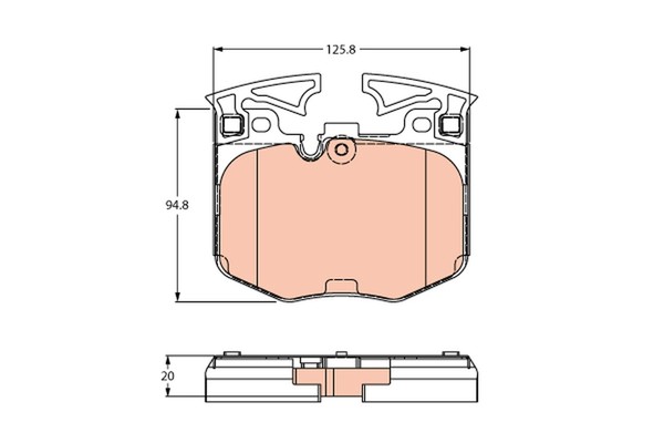 Trw Bremsbelagsatz Scheibenbremse GDB2260 FüR Bmw 5Er G30 F90 Touring G31 3Er X3-image
