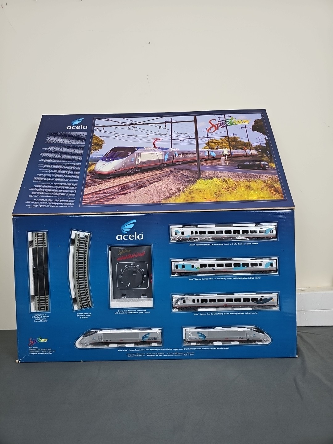 BACHMANN #01202 Spectrum Scale Amtrak Acela DCC Model Train Set With Box