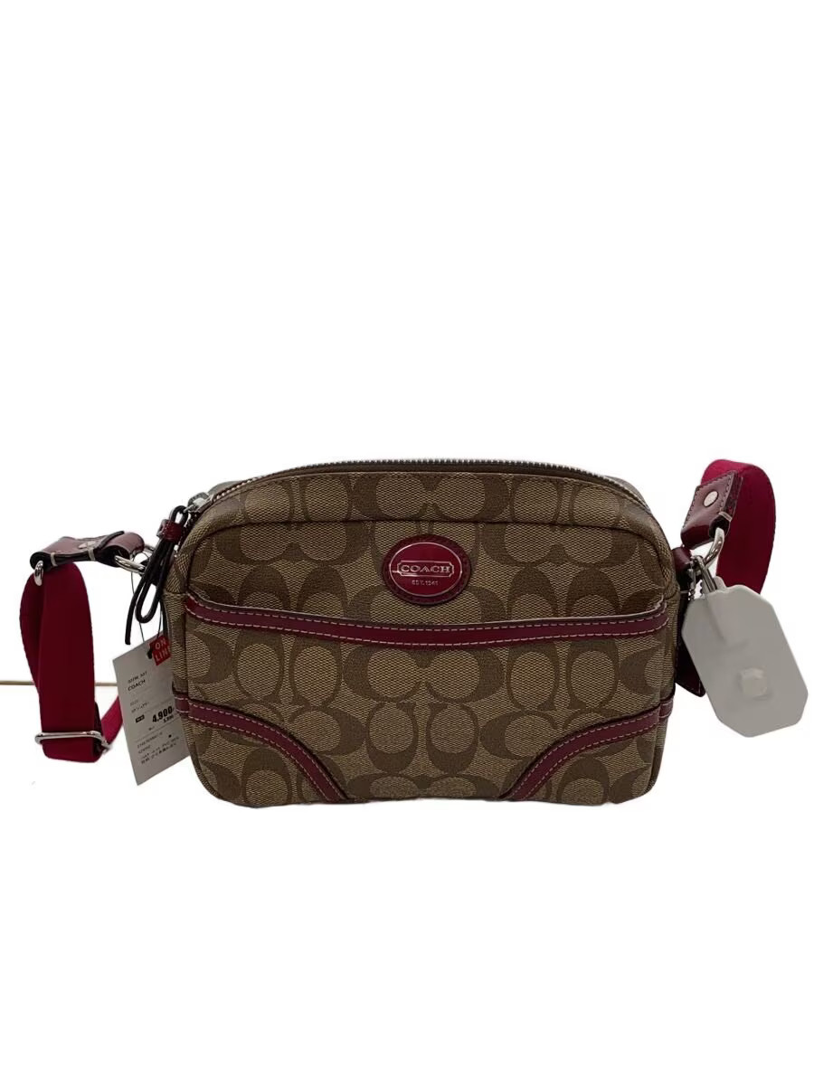 COACH shoulder bag PVC BEG all-over pattern