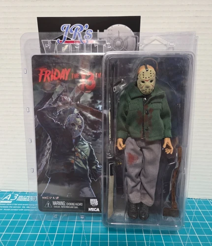 NECA FRIDAY THE 13TH PART 3 JASON VORHEES 8" RETRO STYLE FIGURE GREEN SWEATER