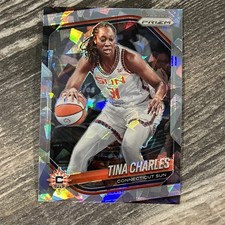 2025 Panini Prizm WNBA Tina Charles Cracked Ice Prizm #3 Sun