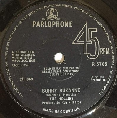 The Hollies - Sorry Suzanne (VINYL)