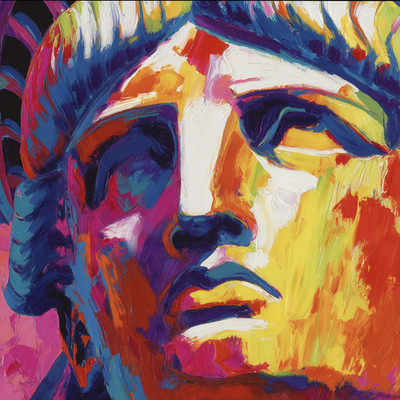 Liberty Head Peter Max 24x24 Giclée Art Print Ltd 1/25 Signed COA Rombley V42
