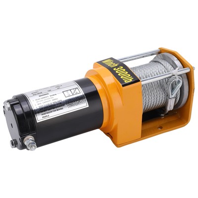 _12V Electric Winch Kit With 5mmx10m Rope 3000LB 4 Way Roller Fairlead Wired Con
