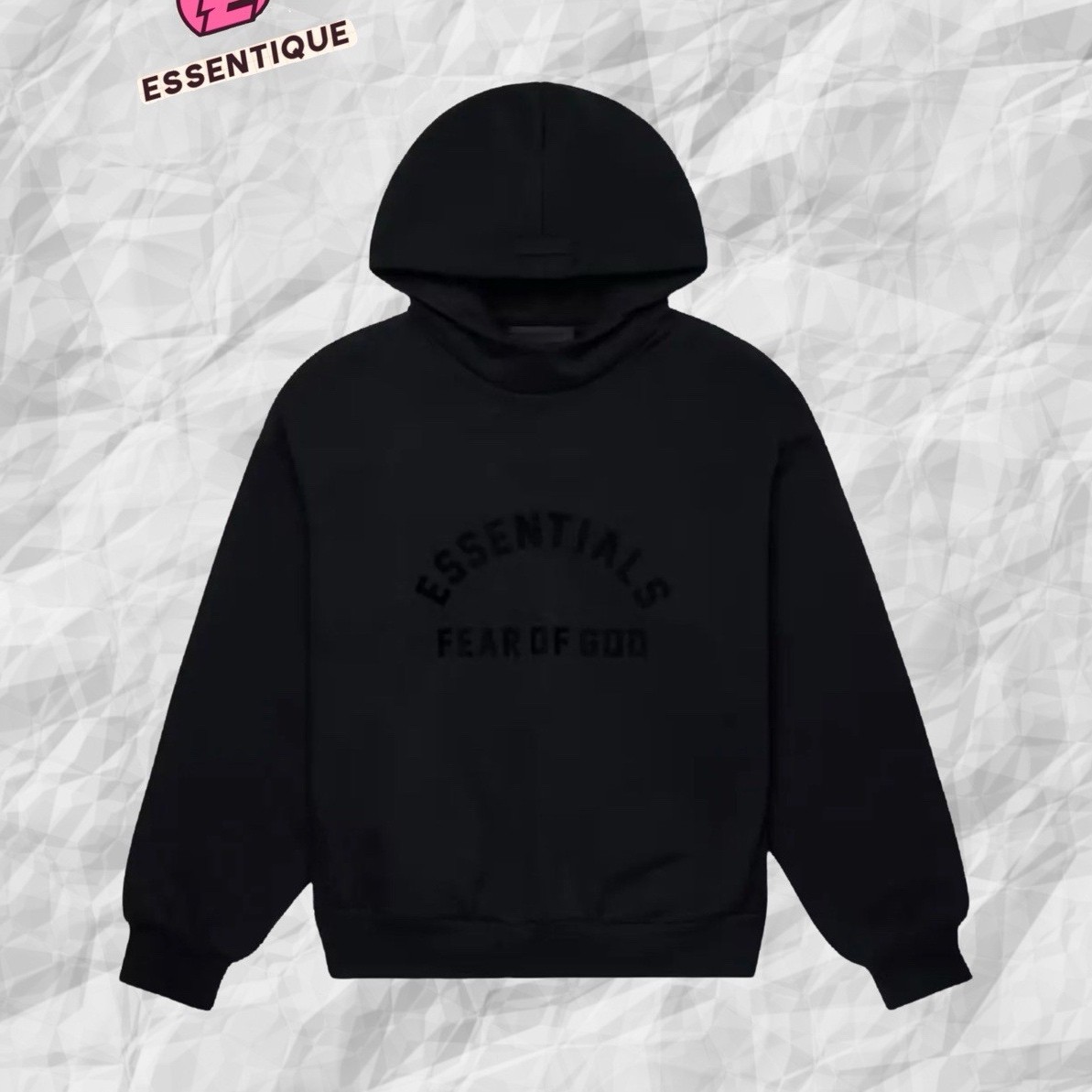 FOG ESSENTIALS fleece JET BLACK Hoodie (XL) *fast/free shipping* AVAILABLE!!
