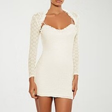 FOREVER 21 Ruffle Lace Dress And Shrug Set Size XL