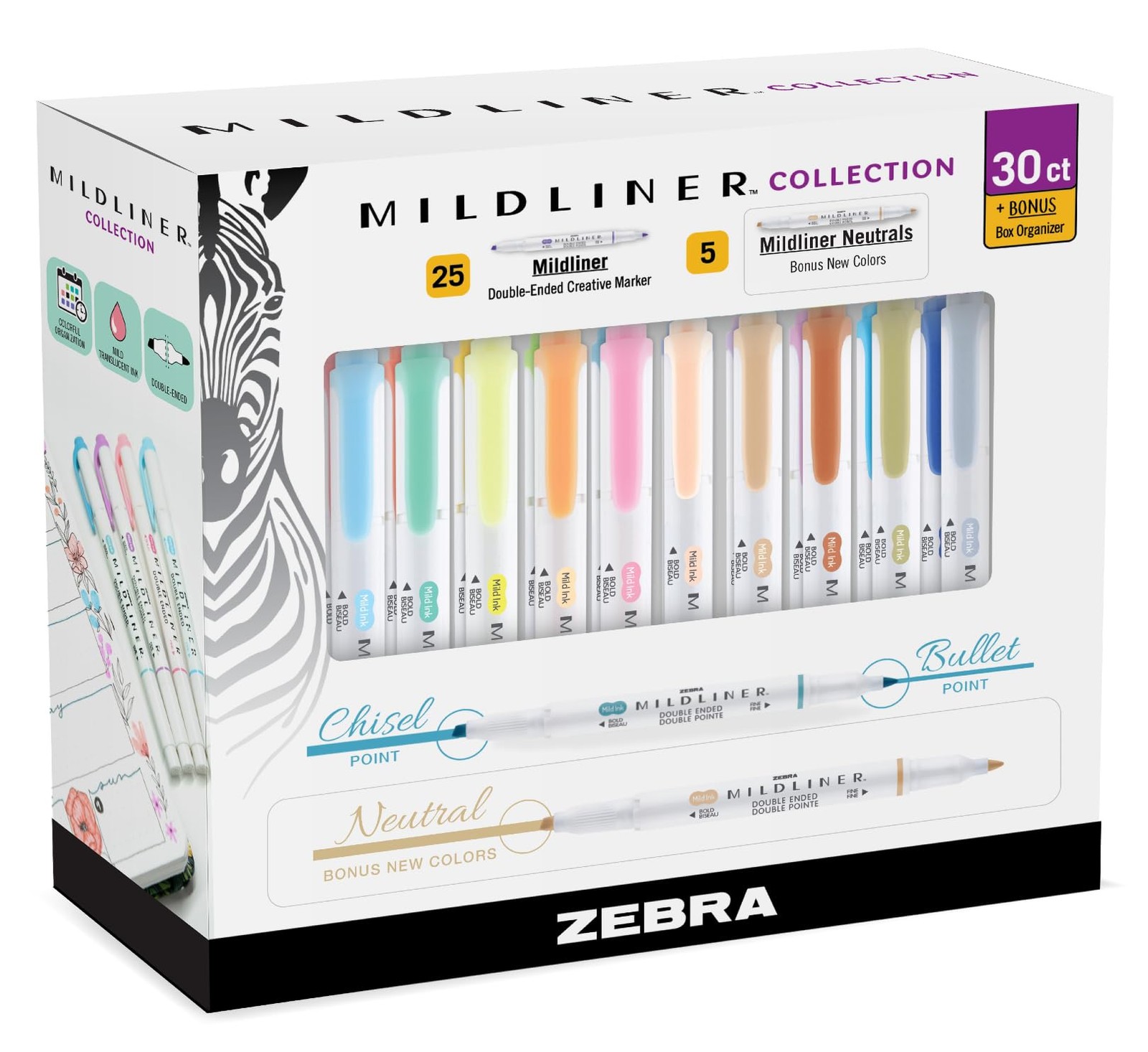 S Mildliner Double Ended Highlighter Broad Fine Tips 30 Pcs 