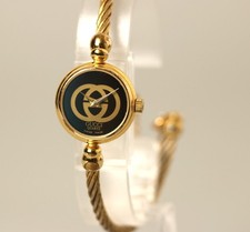 GUCCI 2047.1L Cable Bangle Quartz Women's Watch Silver Swiss Made