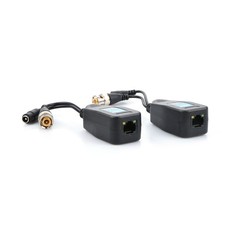 2PCS Passive Video Data Power Balun Power Connector Accessories BNC to RJ45