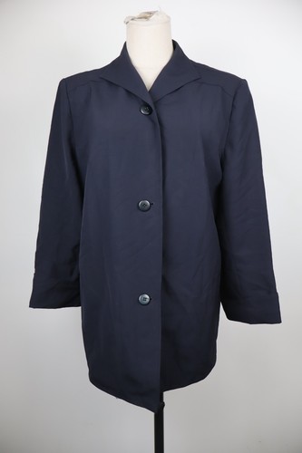 Max Mara, Max Mara Blazer Femme Vintage Bleu Marine T38 Laine Languette Manches Longues