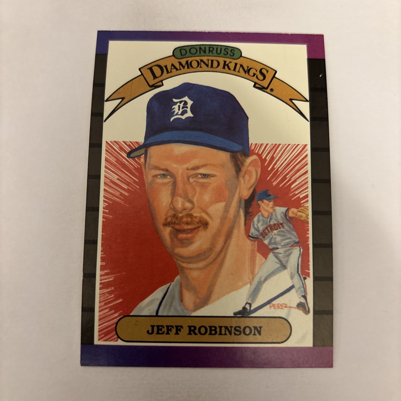 1989 Donruss Diamond Kings Jeff Robinson #18 Detroit Tigers Baseball Card