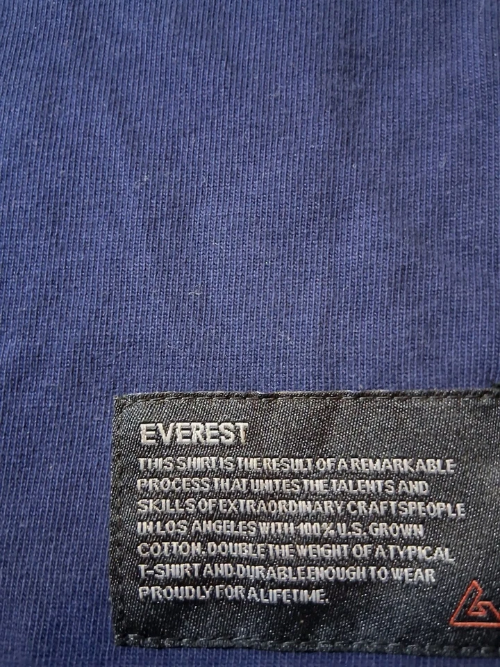NWOT American Giant Men's Everest Tee T-Shirt Size XL Blue Made in USA Cotton - Image 2 of 4