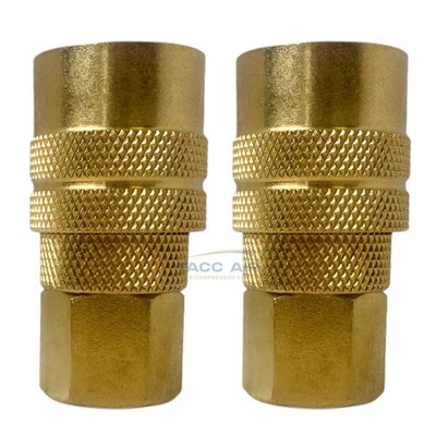2 Pack Industrial M style Air Compressor Quick Connect Coupler 1/4'' NPT Female