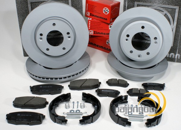 Zimmermann Bremsen Set Ø 280 Mm + Ø 262 Mm + BeläGe Vorne Hinten FüR Hyundai I30-image