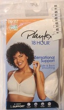 Playrex 18 Hour Bra Sensational Support 42 C White 20/27 New