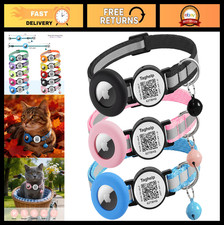 3 Pack Breakaway Cat Collars with Bell Reflective Design, Adjustable Safety Bu