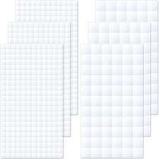 6 Sheets Foam Adhesive Squares, 12x12x3mm 6x6x2mm, White Foam tape, Self