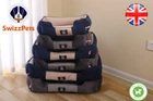 VELVET DOG BED LUXURY WASHABLE ZIPPER  EXTRA PADDING  REMOVABLE COVER