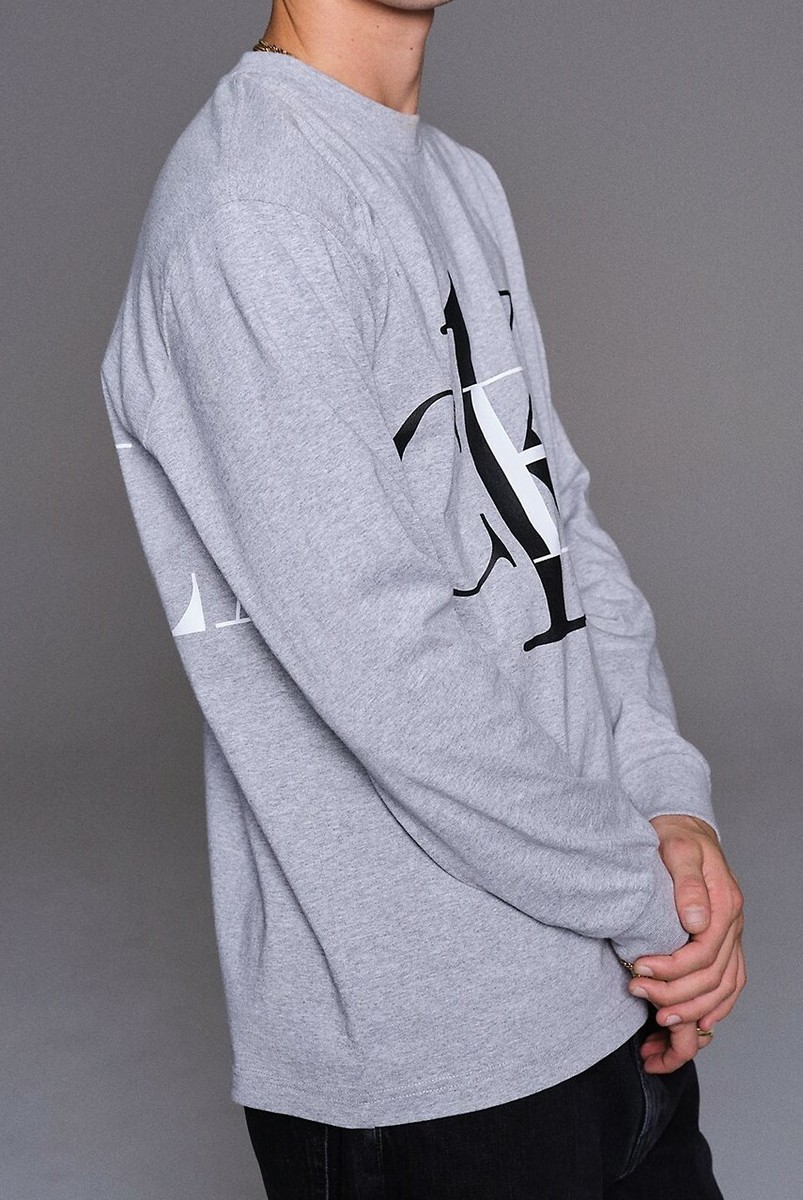 Calvin Klein x Palace 'CK1' L/S Tee Crewneck Unisex T-Shirt Grey S