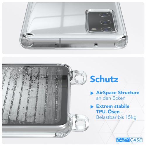 EAZY CASE do Samsung Galaxy S20 FE / FE 5G Etui z paskiem Łańcuszek na telefon komórkowy Cover TPU - Zdjęcie 5 z 30