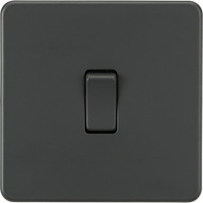 Screwless Anthracite Electrical Plug Sockets and Switches + USB Knightsbridge