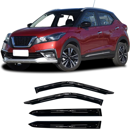 Tape-On Windows Visor 4-Piece for 2018-2022 Nissan Kicks Rain Guards Shield Shad - 第 1/12 張圖片