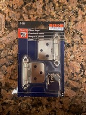 Par de bisagras de gabinete de cierre automático de 3/8" cromadas Bulldog Hardware D-280