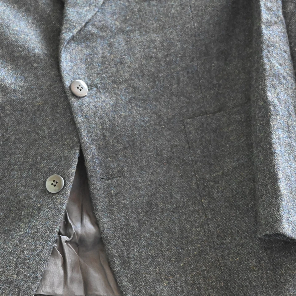 De Colección Hecho en EE. UU. 38R Azul Oscuro Verde Tweed Hombres Blazer Traje Chaqueta Abrigo Deportivo Foto 3 de 4